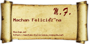 Machan Feliciána névjegykártya